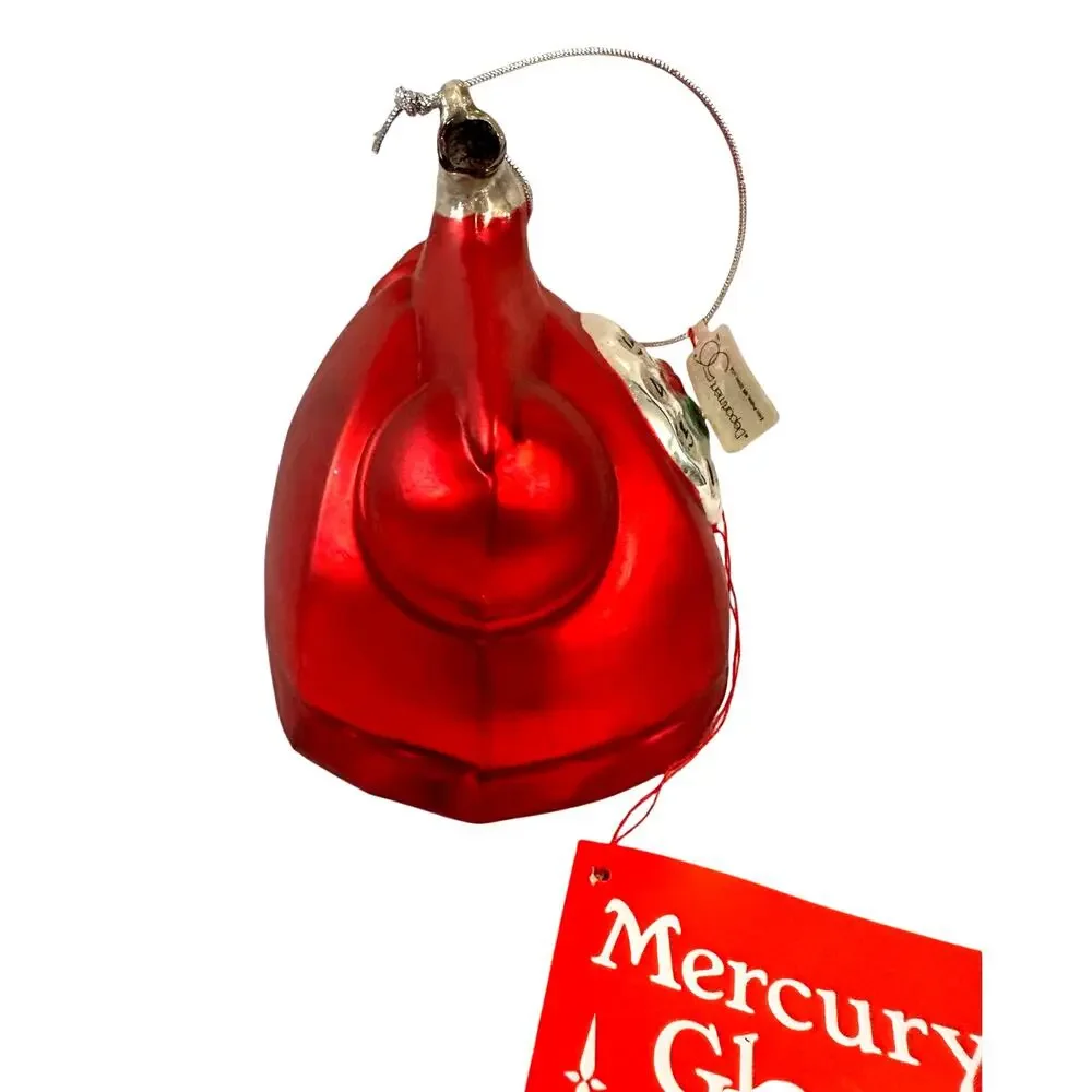Department 56 Handblown Mercury Glass Jumbo Christmas 'Telephone' Ornament-NWT